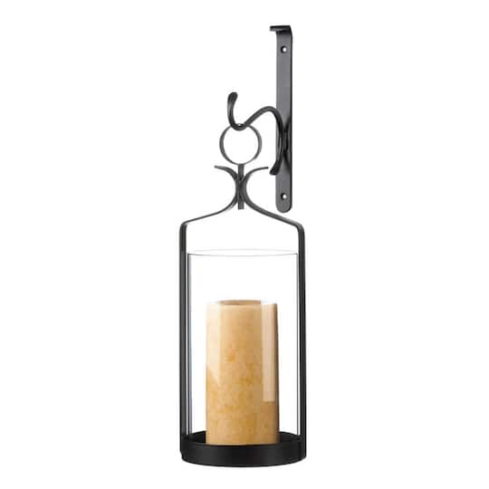 16'' Hanging Hurricane Glass Candle Wall Sconce